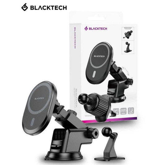 BLACKTECH 15W Super Magnetic All in 1 Wireless Charging Car Holder-Case & Gear - phoneguy.com.au-www.PhoneGuy.com.au