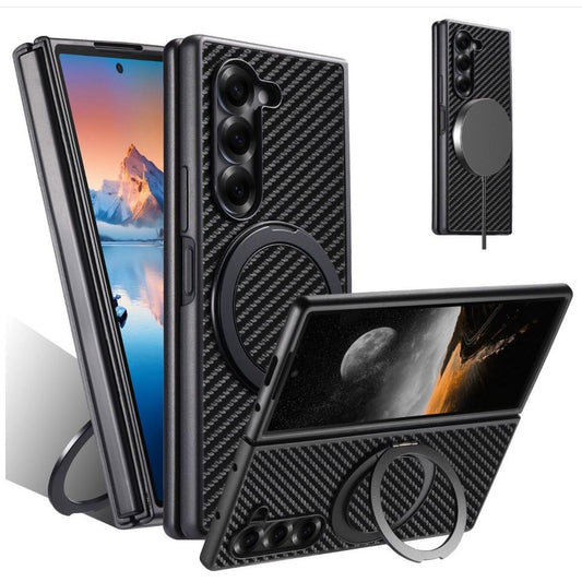 BLACKTECH CarbonMag Armor Case for Samsung Galaxy Z Fold 7 (MagSafe Compatible) - Black-Case & Gear - phoneguy.com.au-www.PhoneGuy.com.au