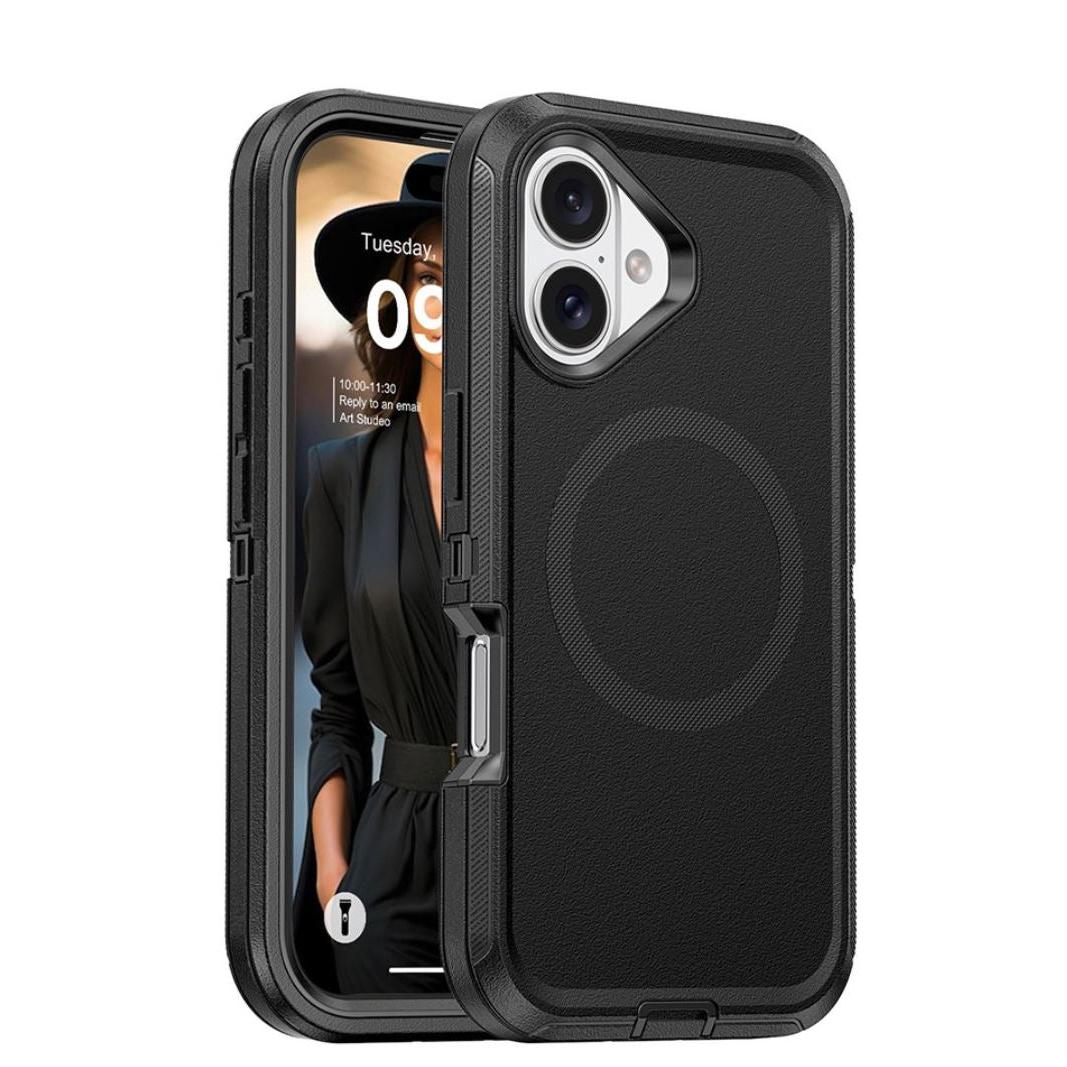 BLACKTECH Commuter MagSafe Compatible Cover for iPhone 17 Series - Black-Case & Gear - phoneguy.com.au-www.PhoneGuy.com.au