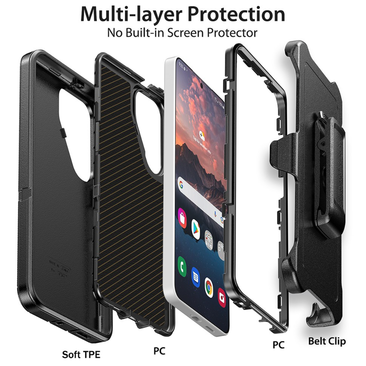 BLACKTECH Defender with Separable Clip (MagSafe Compatible) for S26 Series-Case & Gear - phoneguy.com.au-www.PhoneGuy.com.au