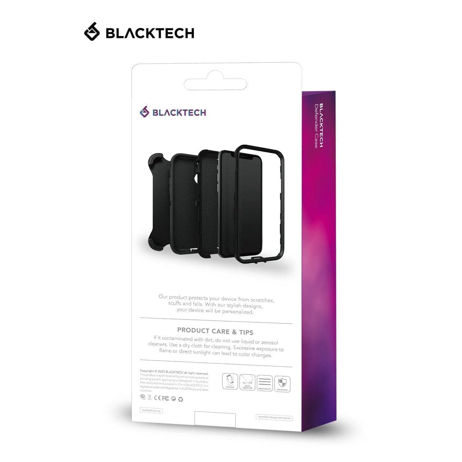 BLACKTECH Defender with Separable Clip for iPhone 14 Pro Max/14 Pro/14 Plus-Phone Case-BLACKTECH-www.PhoneGuy.com.au