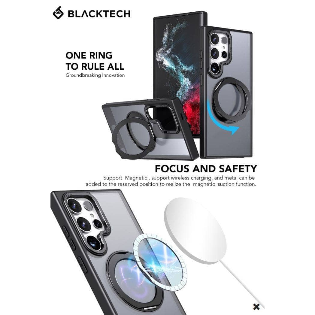 BLACKTECH Flex Wave Magnetic Ring Stand For Samsung S24 Ultra-Case & Gear - phoneguy.com.au-www.PhoneGuy.com.au