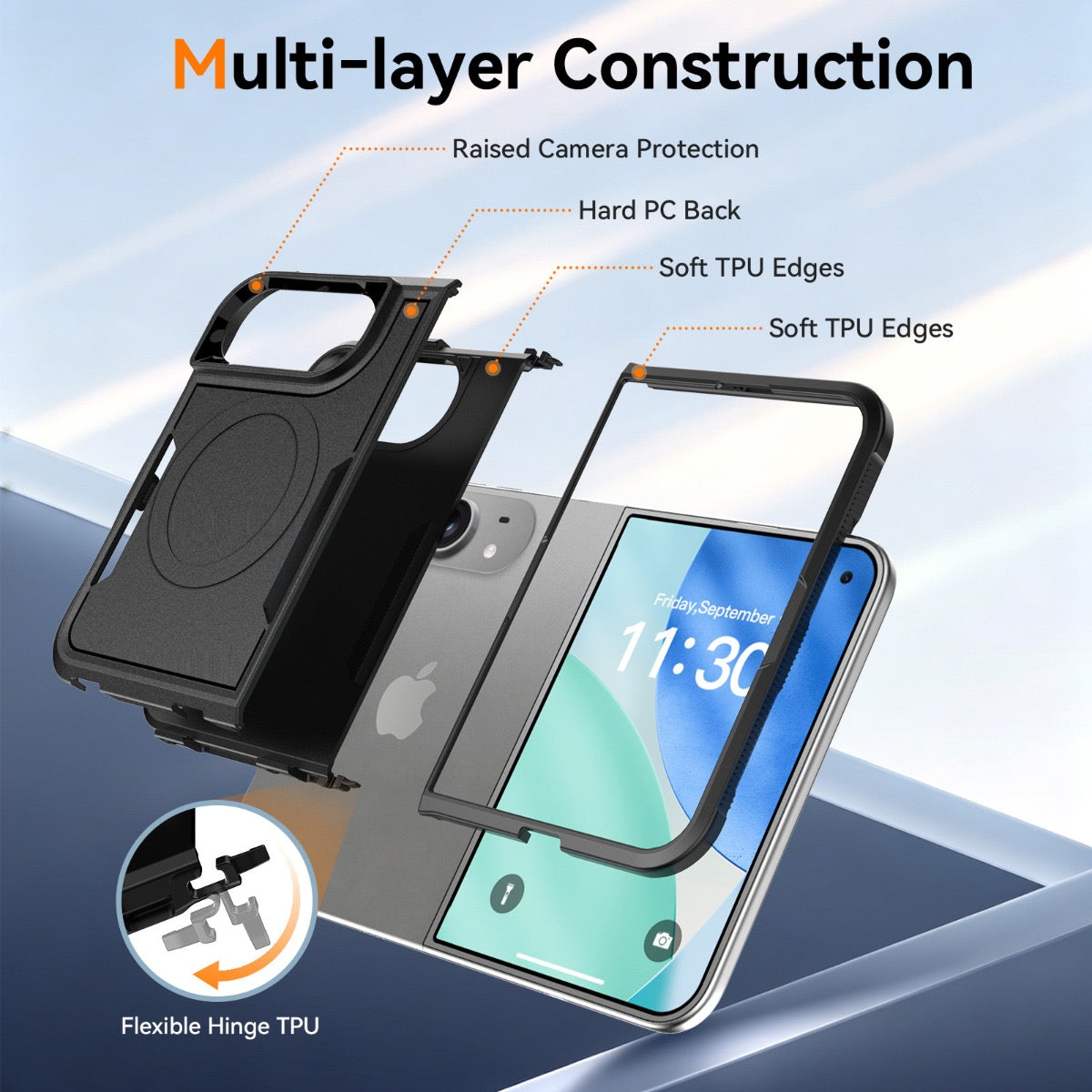BLACKTECH G3 Commuter Case for iPhone Duo (MagSafe Compatible) - Black-Phone Case-Case & Gear - phoneguy.com.au-www.PhoneGuy.com.au