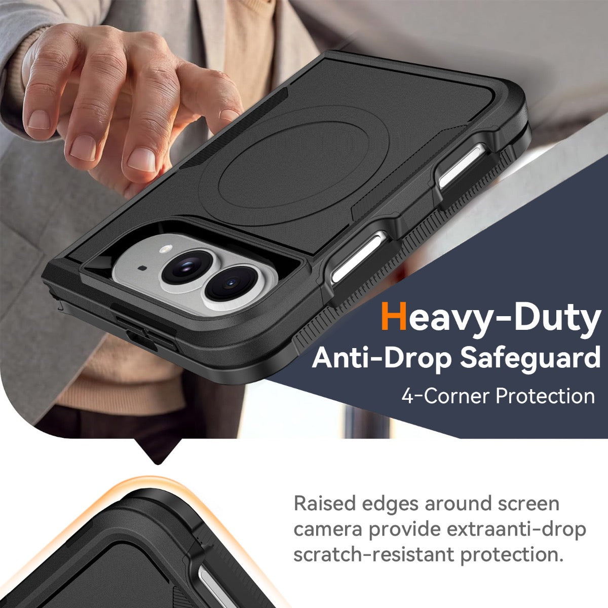 BLACKTECH G3 Commuter Case for iPhone Duo (MagSafe Compatible) - Black-Phone Case-Case & Gear - phoneguy.com.au-www.PhoneGuy.com.au