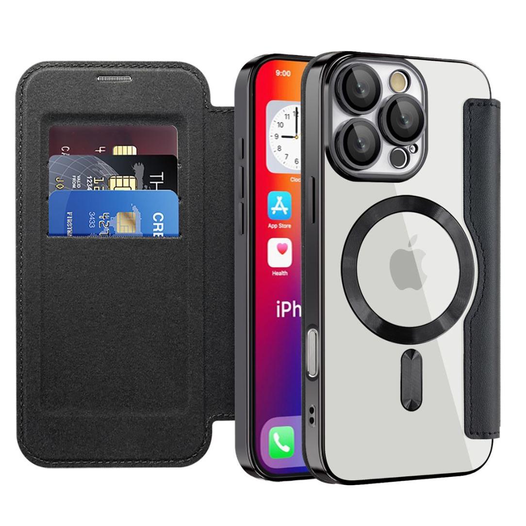 BLACKTECH Leather Lux (MagSafe Compatible) case for iPhone 17 Pro Max / 17 Pro - Black-Case & Gear - phoneguy.com.au-www.PhoneGuy.com.au