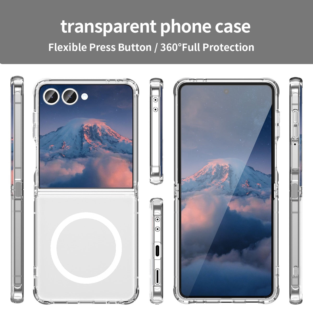 BLACKTECH Mag Case for Samsung Galaxy Z Flip 7 / Z Flip 8 (MagSafe Compatible) - Clear - Case & Gear - phoneguy.com.au