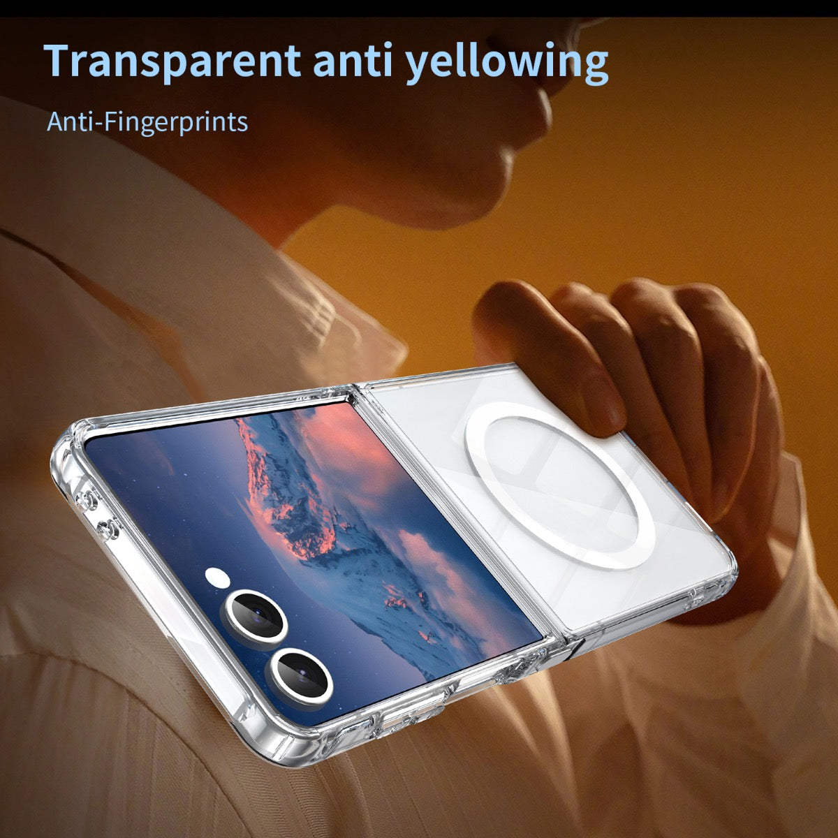 BLACKTECH Mag Case for Samsung Galaxy Z Flip 7 / Z Flip 8 (MagSafe Compatible) - Clear - Case & Gear - phoneguy.com.au