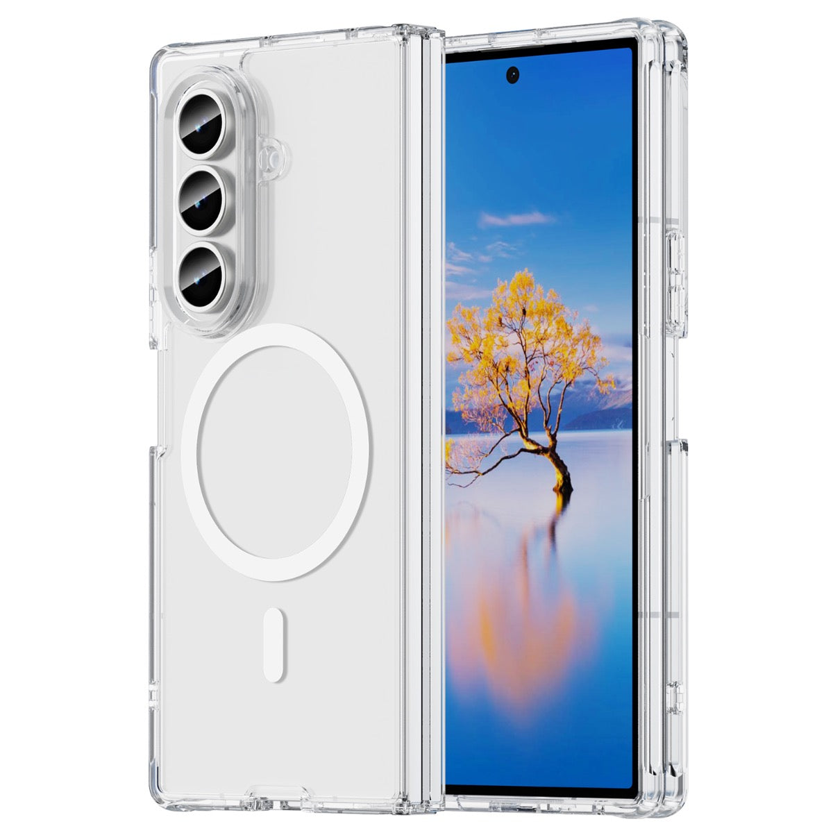 BLACKTECH Mag Case for Samsung Galaxy Z Fold 8 Ultra (MagSafe Compatible) - Clear - Case & Gear - phoneguy.com.au