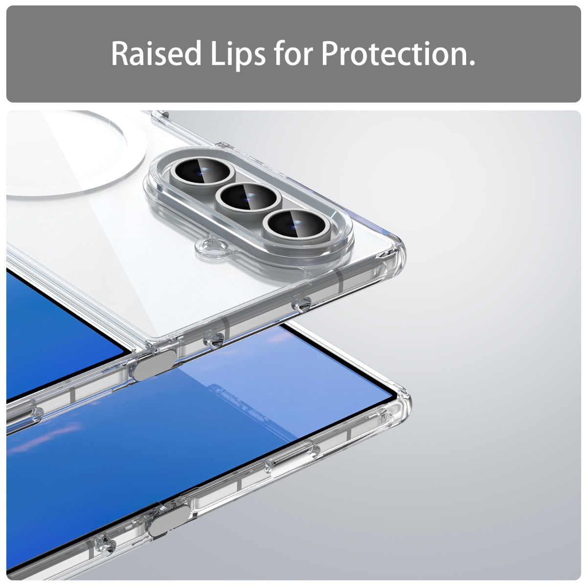 BLACKTECH Mag Case for Samsung Galaxy Z Fold 8 Ultra (MagSafe Compatible) - Clear - Case & Gear - phoneguy.com.au