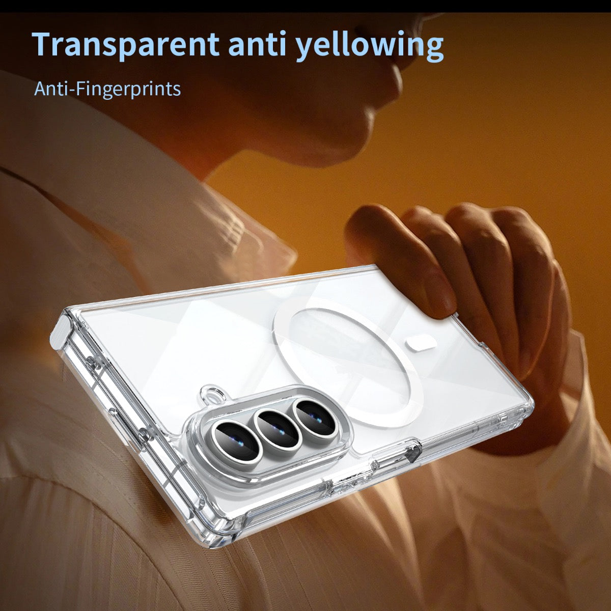 BLACKTECH Mag Case for Samsung Galaxy Z Fold 8 Ultra (MagSafe Compatible) - Clear - Case & Gear - phoneguy.com.au