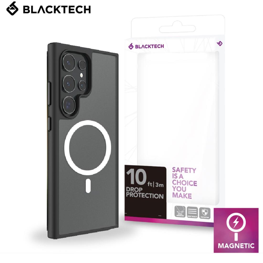 BLACKTECH Nova Shield Case for Samsung Galaxy S24 Ultra (MagSafe Compatible) - Black-Case & Gear - phoneguy.com.au-www.PhoneGuy.com.au