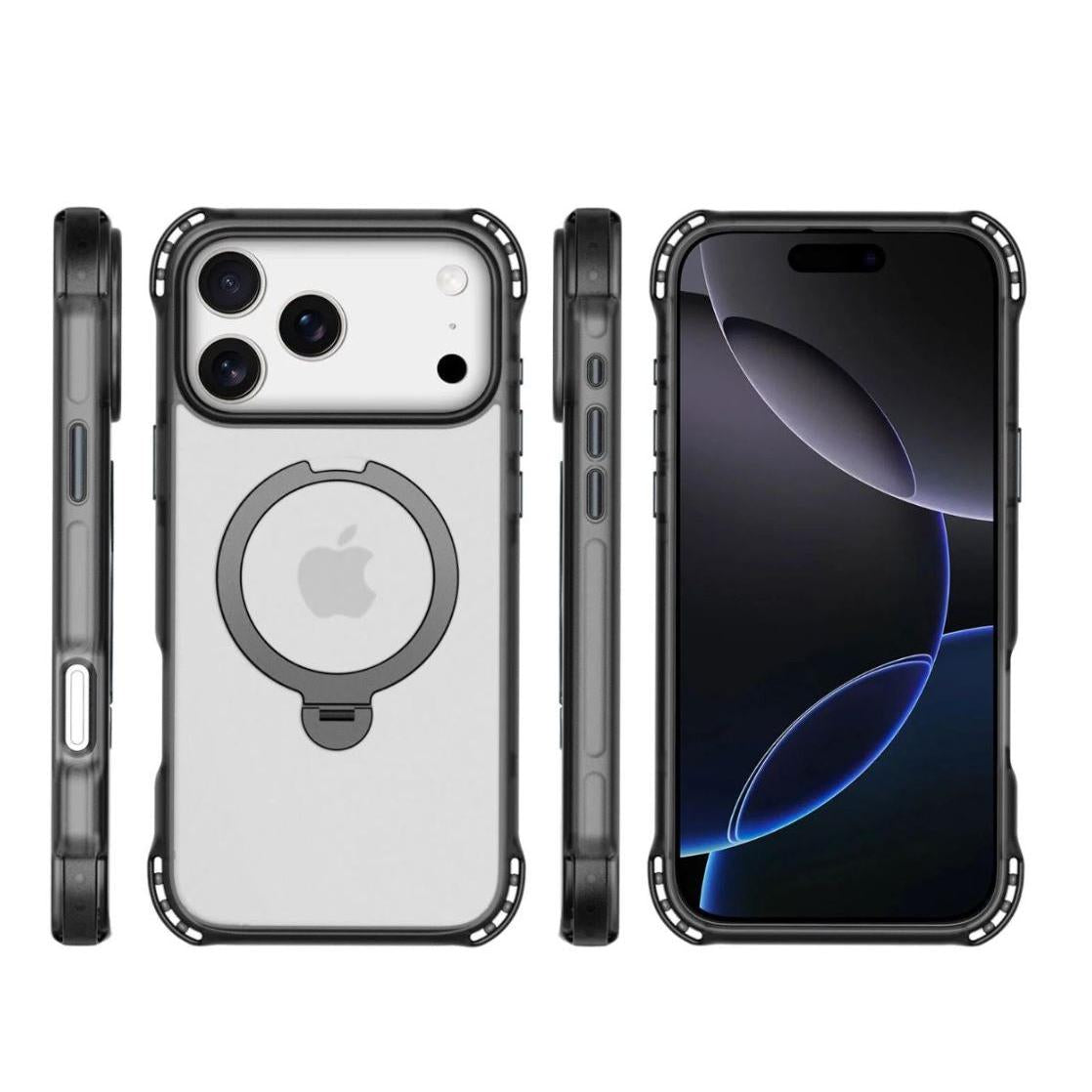 BLACKTECH Obsidian Ring Case for iPhone 17 Series (MagSafe Compatible) - Black-Case & Gear - phoneguy.com.au-www.PhoneGuy.com.au