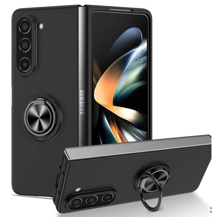 BLACKTECH Simple Magnet With Ring Case for Samsung Galaxy Z Fold 5-Samsung Phone case-Blacktech-www.PhoneGuy.com.au