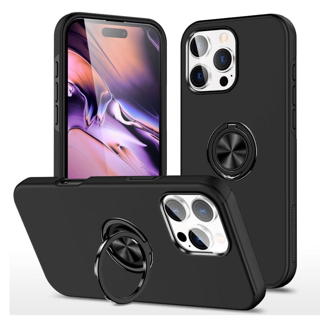 BLACKTECH Slim Style Magnetic Ring Stand Case for iPhone 17 Series-Case & Gear - phoneguy.com.au-www.PhoneGuy.com.au