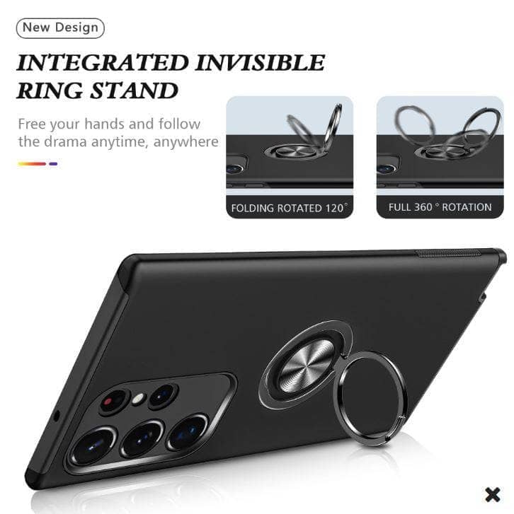 BLACKTECH Slim Style Magnetic Ring Stand case for Samsung A35/A55-Case & Gear - phoneguy.com.au-www.PhoneGuy.com.au