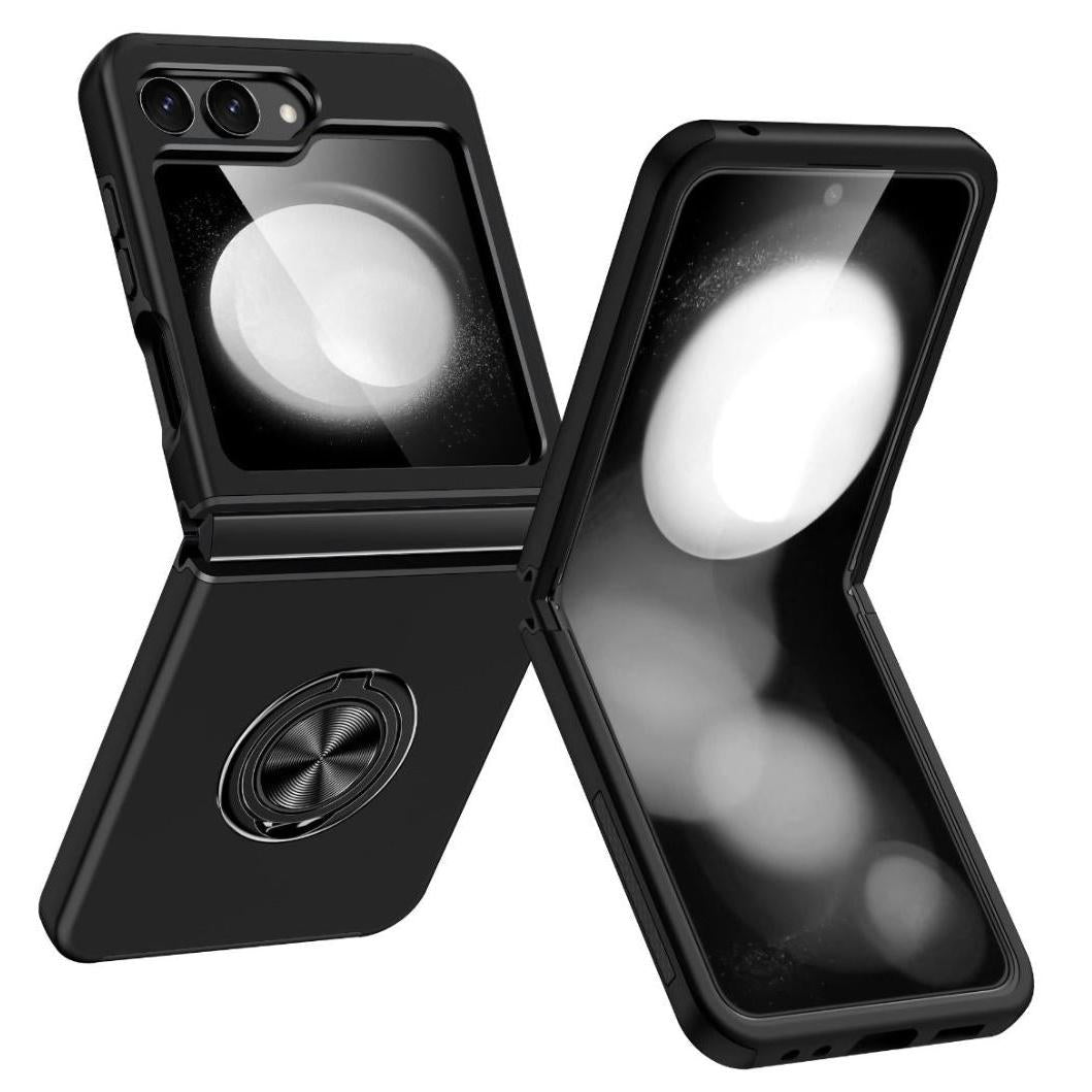 BLACKTECH Slim Style Magnetic Ring Stand for Samsung Galaxy Z Flip 6 / 7 FE - Black-Case & Gear - phoneguy.com.au-www.PhoneGuy.com.au
