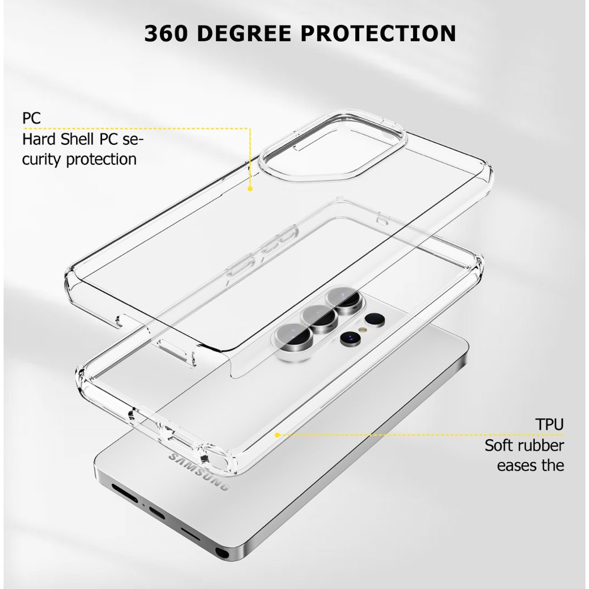 BLACKTECH Stay Clear Case for Samsung Galaxy A37 / A57 - Clear-Case & Gear - phoneguy.com.au-www.PhoneGuy.com.au