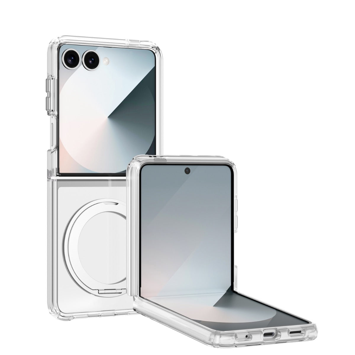 BLACKTECH Stay Clear Ring Case for Samsung Galaxy Z Flip 7 / Z Flip 8 (MagSafe Compatible) - Clear - Case & Gear - phoneguy.com.au