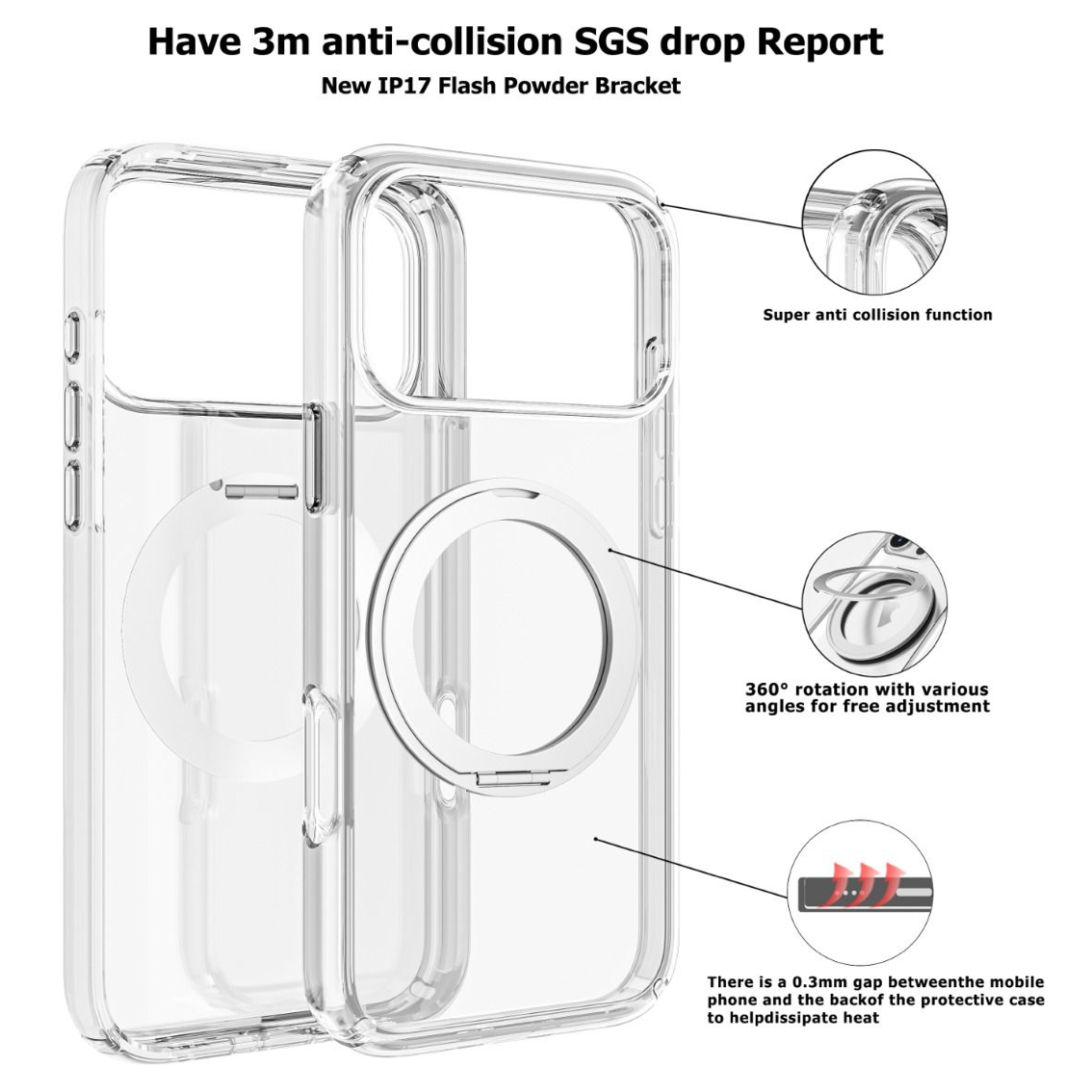 BLACKTECH Stay Clear Ring (MagSafe Compatible) for S26 Ultra/ S26/ S26+-Case & Gear - phoneguy.com.au-www.PhoneGuy.com.au