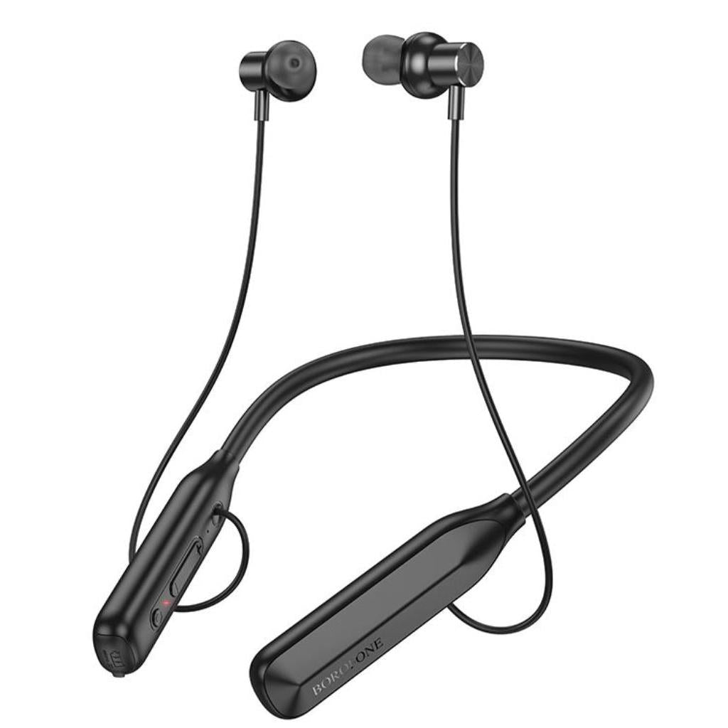 BOROFONE BE68 Cloud neck-mounted BT earphones - black-Case & Gear - phoneguy.com.au-www.PhoneGuy.com.au