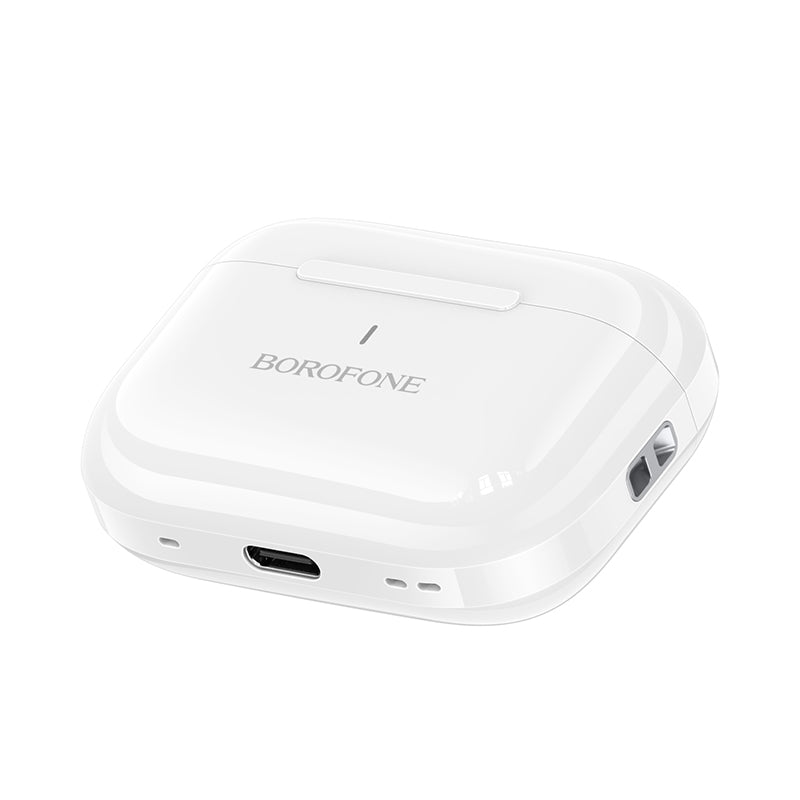 BOROFONE BW95 Cancion Clip-on True Wireless Bluetooth Headset - White-Audio-Case & Gear - phoneguy.com.au-www.PhoneGuy.com.au