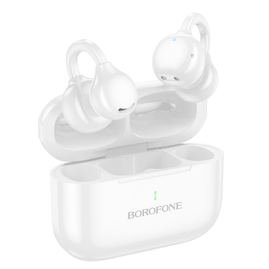 BOROFONE BW95 Cancion Clip-on True Wireless Bluetooth Headset - White-Audio-Case & Gear - phoneguy.com.au-www.PhoneGuy.com.au