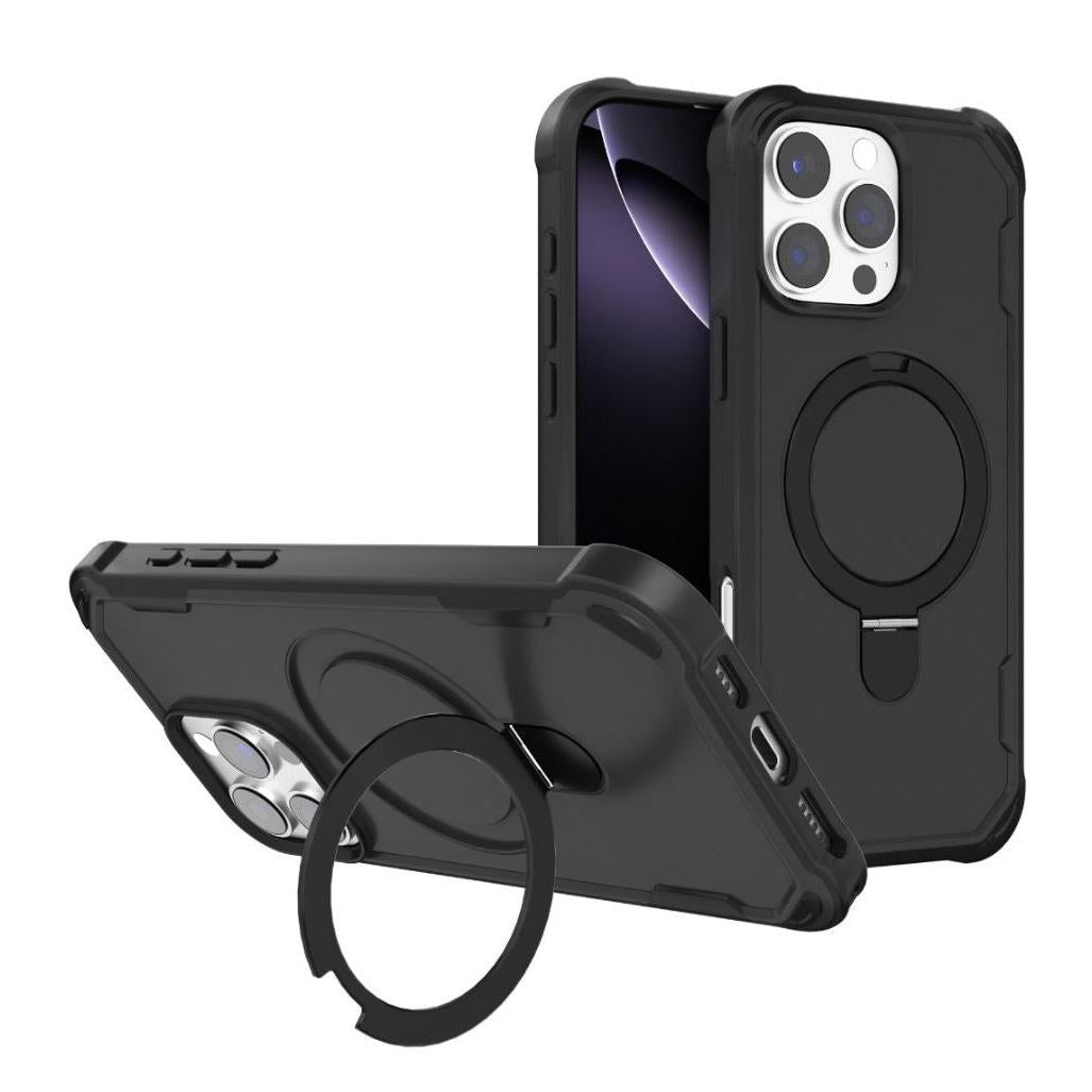 Blacktech A1 Military Ring Stand Case (MagSafe Compatible) for iPhone 17 Series-Case & Gear - phoneguy.com.au-www.PhoneGuy.com.au