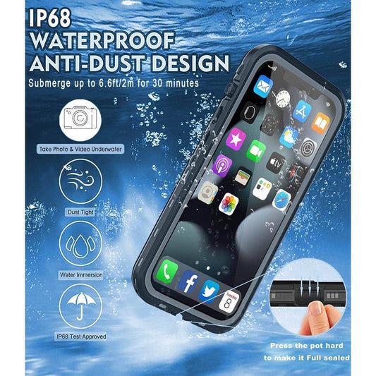 Blacktech WaterProof case for iPhone 14/ 14 Pro Max/13 Pro Max/13 Pro Shockproof-Phone Case-BLACKTECH-www.PhoneGuy.com.au