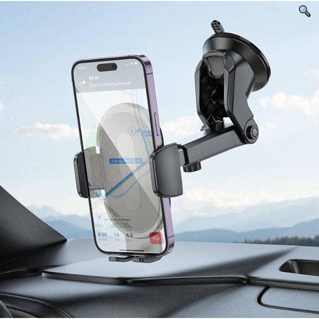 Borofone BH134 Windshield /Dashboard Push Type Car Mount Holder for 4.5″ to 7.0″ Phones-Case & Gear - phoneguy.com.au-www.PhoneGuy.com.au