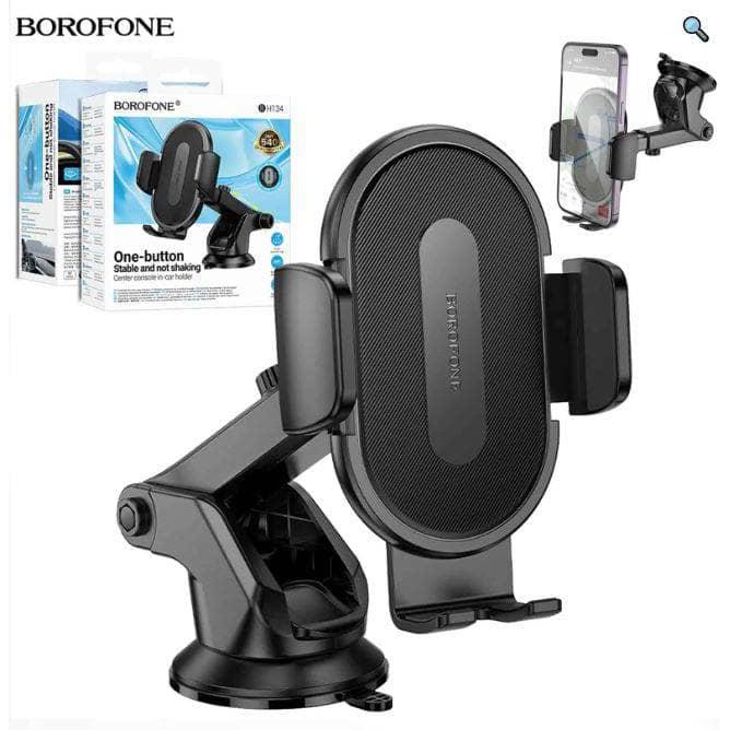 Borofone BH134 Windshield /Dashboard Push Type Car Mount Holder for 4.5″ to 7.0″ Phones-Case & Gear - phoneguy.com.au-www.PhoneGuy.com.au