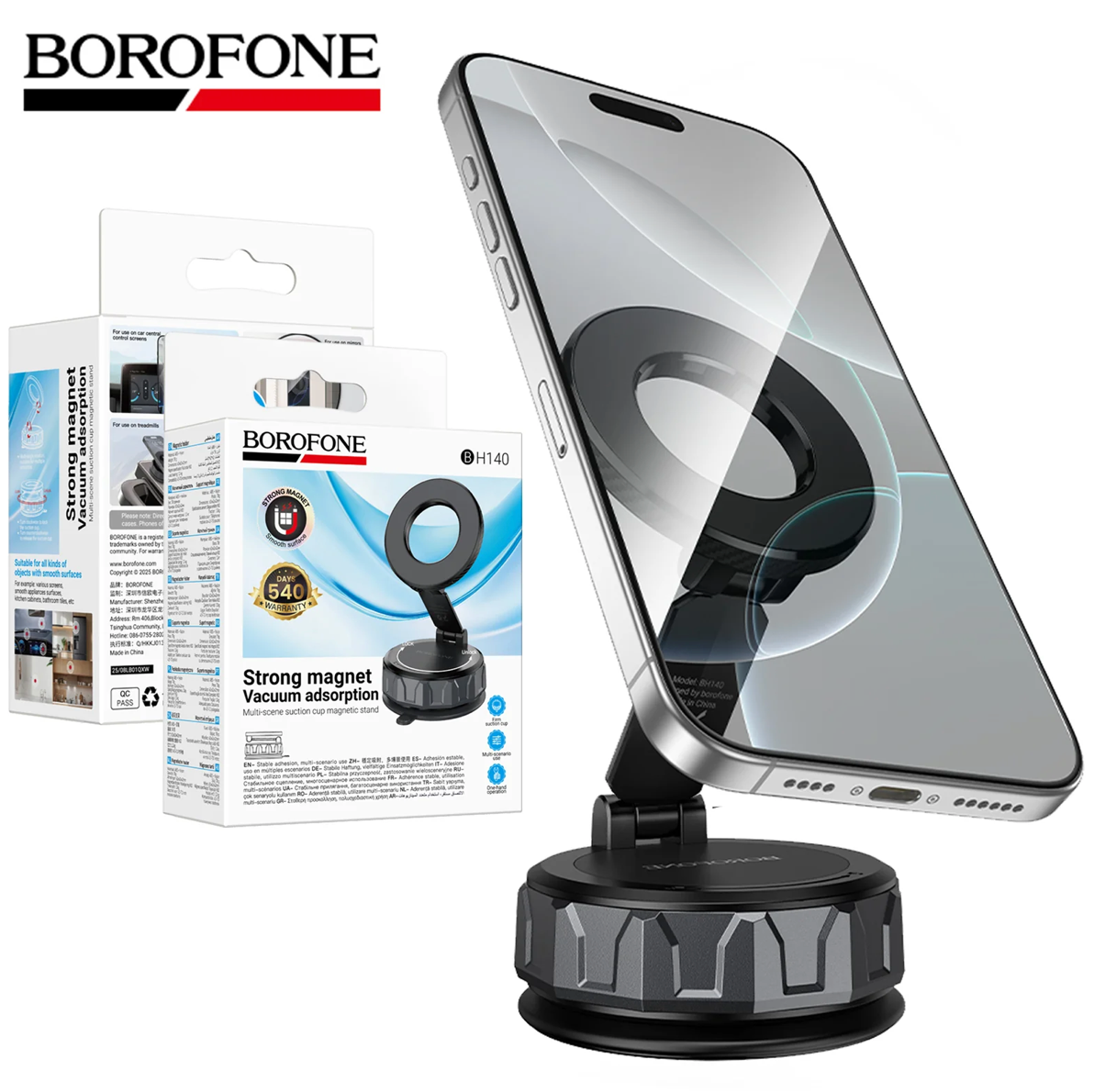 Borofone BH140 Strong Magnetic Car Phone Holder 360° Rotating MagSafe compatible-Case & Gear - phoneguy.com.au-www.PhoneGuy.com.au