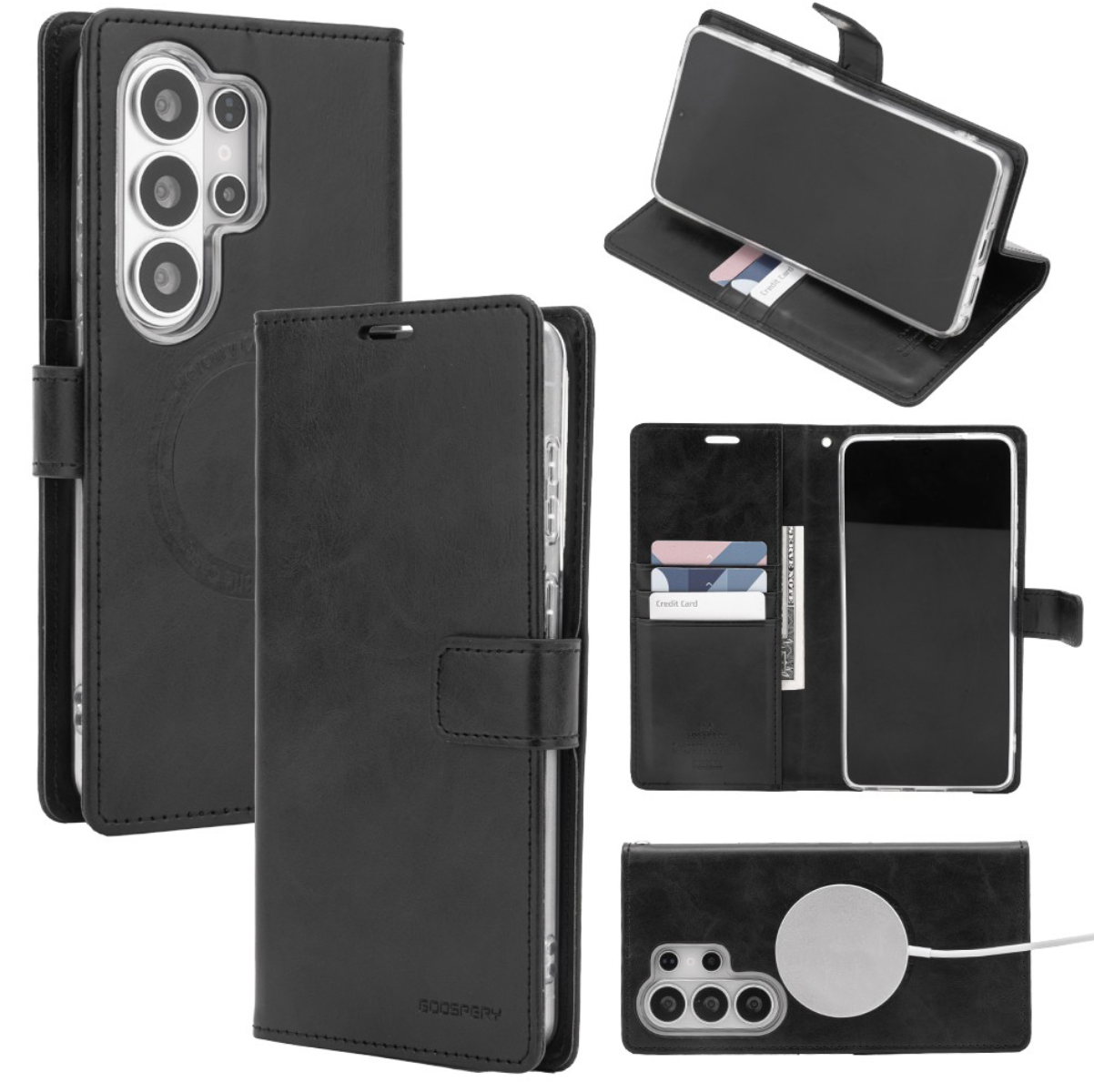 Goospery Mercury Blue Moon Diary (MagSafe Compatible) for S26 Series-Case & Gear - phoneguy.com.au-www.PhoneGuy.com.au