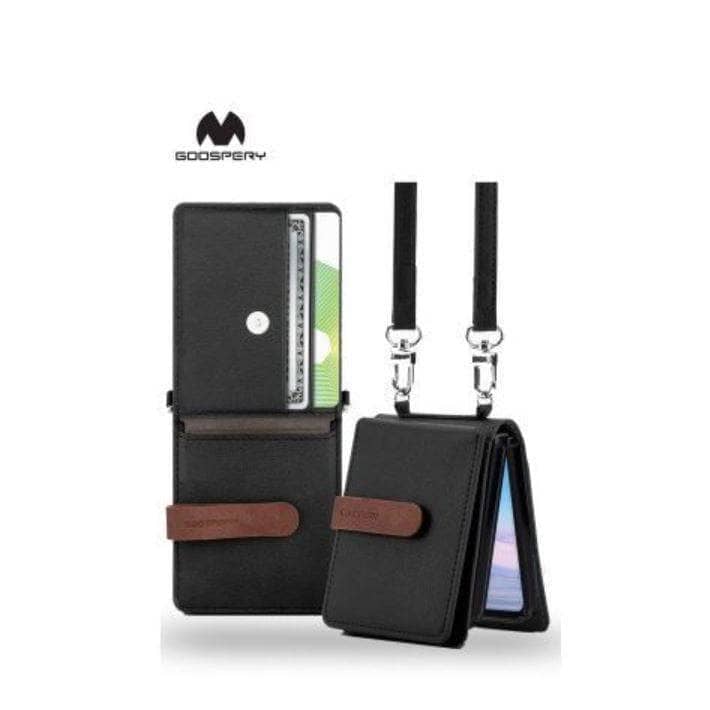 Goospery Mercury Leather Strap Diary case for Samsung Galaxy Z Flip 5-Phone Case-Goospery-www.PhoneGuy.com.au
