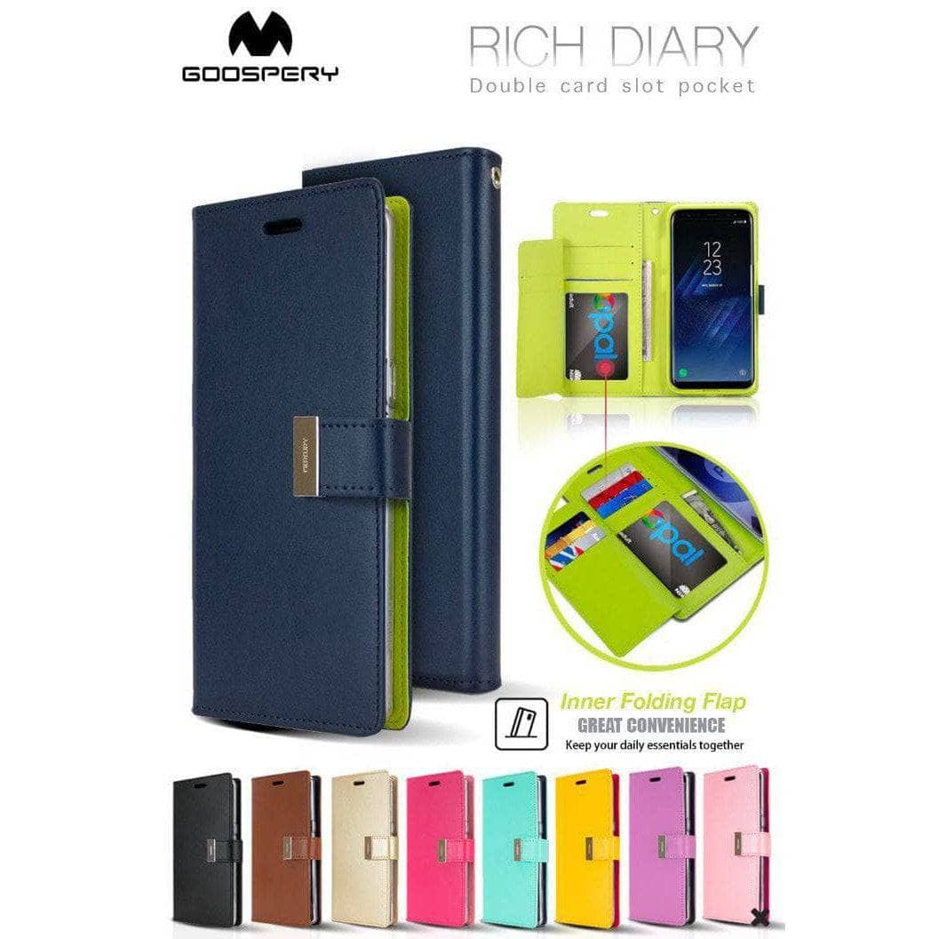 Goospery Mercury Rich Diary case for Samsung S24 Ultra/ S24+/ S24-Case & Gear - phoneguy.com.au-www.PhoneGuy.com.au