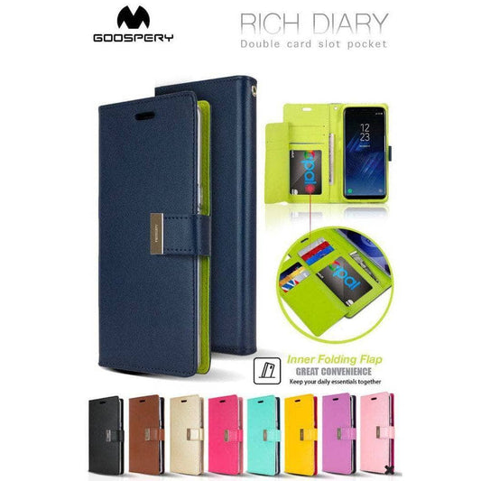 Goospery Mercury Rich Diary case for Samsung S24 Ultra/ S24+/ S24-Case & Gear - phoneguy.com.au-www.PhoneGuy.com.au