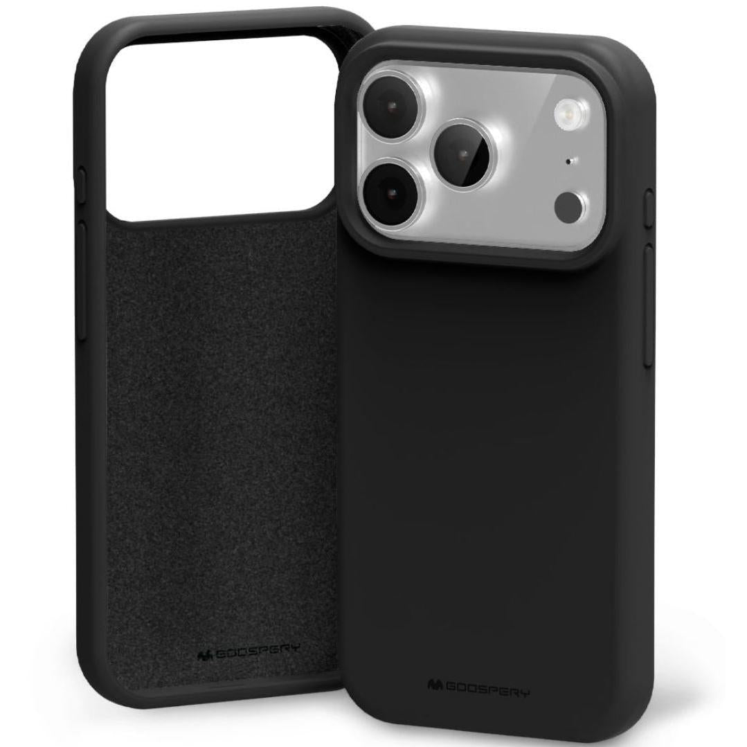 Goospery Mercury Silicone Case for Samsung Galaxy S25 Edge - Black-Case & Gear - phoneguy.com.au-www.PhoneGuy.com.au
