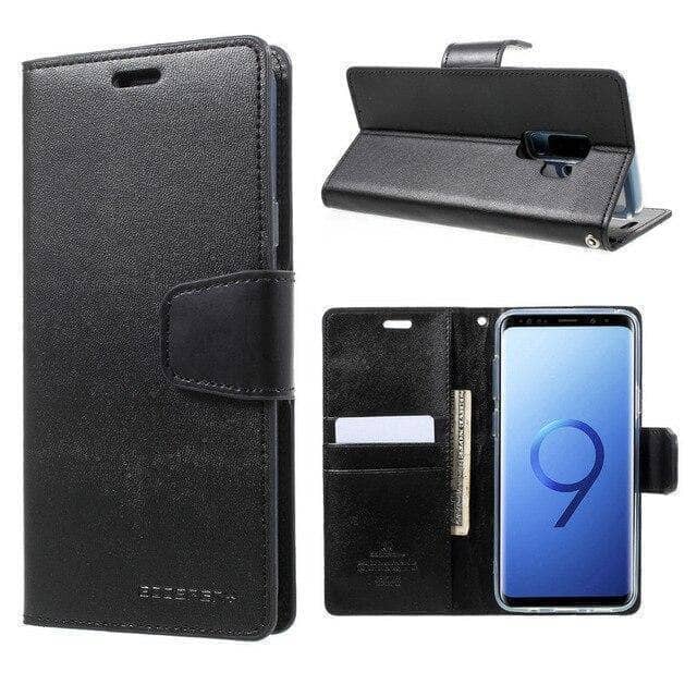 Goospery Sonata Diary Flip Leather Case Samsung Galaxy S9+ PLUS ID Pockets Stand-Phone Case-Goospery-www.PhoneGuy.com.au