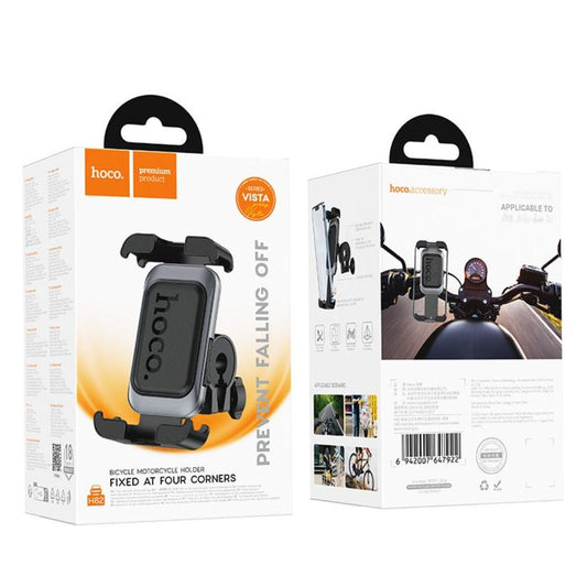 HOCO H82 Vista bicycle Motorcycle Universal holder - black metal grey-Case & Gear - phoneguy.com.au-www.PhoneGuy.com.au