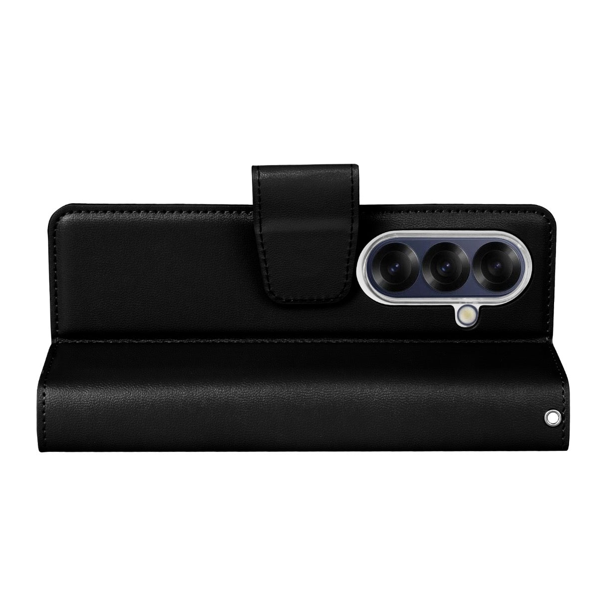 Hanman Wallet Leather Flip Case Cover for Samsung Galaxy Z Fold 7 / Z Fold 8 Ultra - Black - Case & Gear - phoneguy.com.au