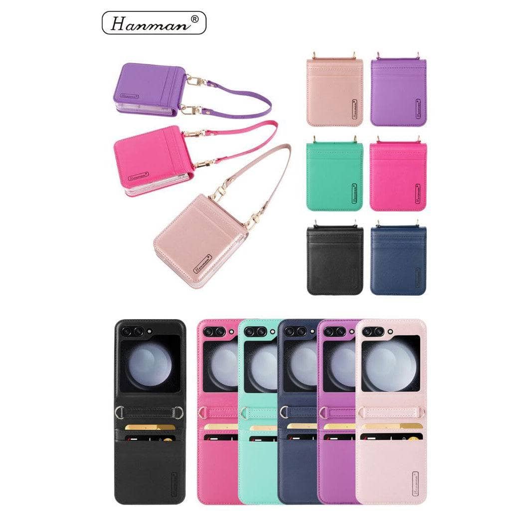 Hanman Wallet case for Samsung Galaxy Z Flip 6/ Flip 7 FE model-Case & Gear - phoneguy.com.au-www.PhoneGuy.com.au