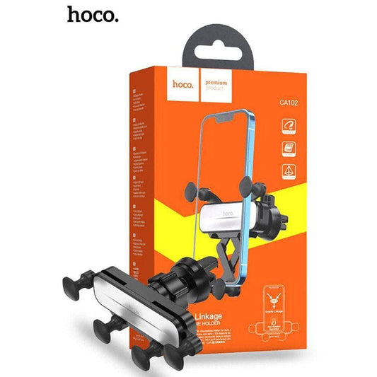 Hoco CA102 Manner Gravity Cir Vent Car Holder - Black-Phone Accessories > Phone Holder-Hoco-www.PhoneGuy.com.au