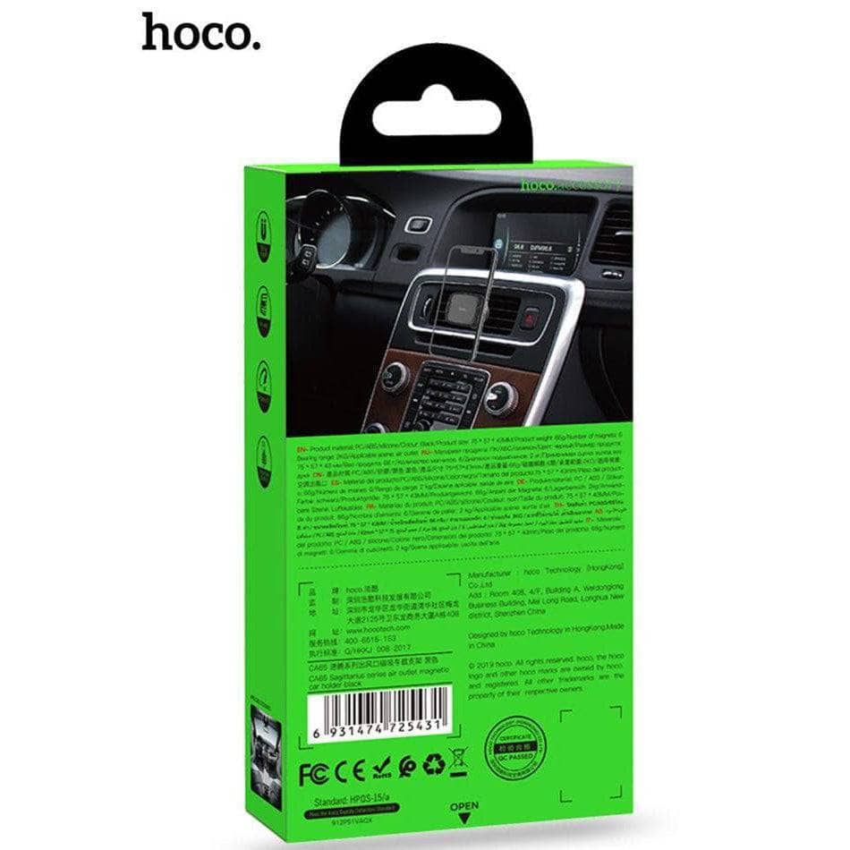 Hoco CA65 300% Stronger 6Pcs Magnetic Air Vent Car Holder - Black-Phone Accessories > Phone Holder-Hoco-www.PhoneGuy.com.au