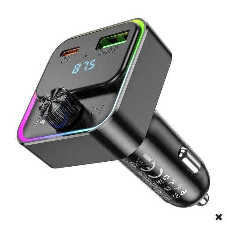 Hoco E81 1C1A Fantasy PD30W QC3.0 Car MP3 FM Transmitter - Black-transmitter-Hoco-www.PhoneGuy.com.au