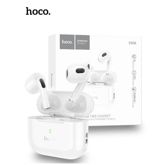 Hoco EW58 True Wireless Earphones White-Headphones > Wireless Headset-Hoco-www.PhoneGuy.com.au