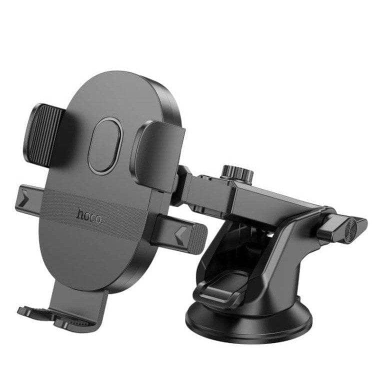 Hoco H19 Mighty One Button Center Console Car Holder - Black-car holder-Hoco-www.PhoneGuy.com.au