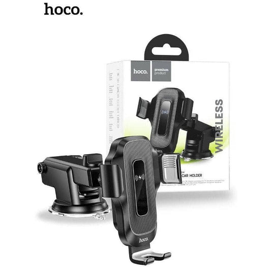 Hoco HW3 15W Fast Wireless Charger Center Console Car Holder - Black-Case & Gear - phoneguy.com.au-www.PhoneGuy.com.au