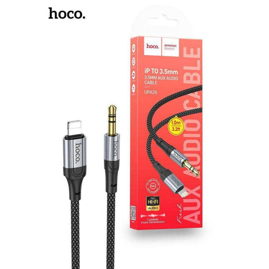 Hoco Lightning to 3.5mm Cable Black-Audio-Hoco-www.PhoneGuy.com.au