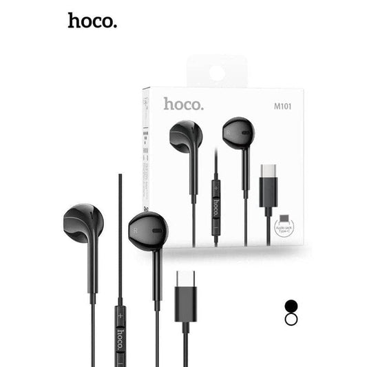 Hoco M101 Crystal USB-C Handsfree Black-Headphones > Earphone-Hoco-www.PhoneGuy.com.au