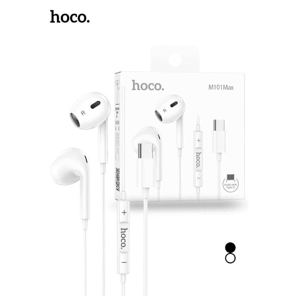 Hoco M101 Max Crystal USB-C Handsfree - White-Case & Gear - phoneguy.com.au-www.PhoneGuy.com.au