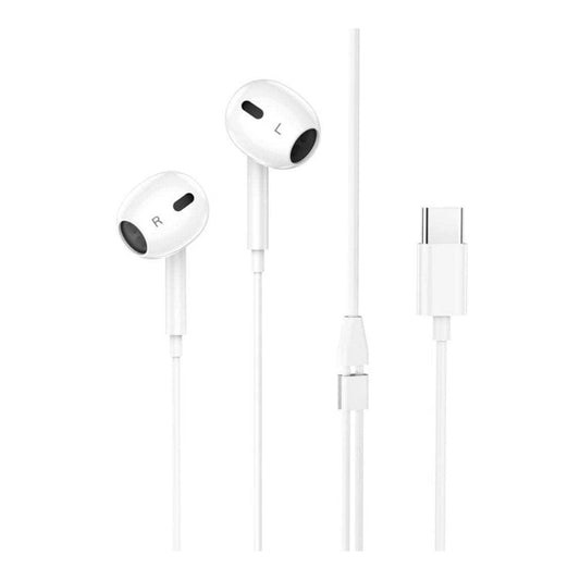 Hoco M101 Max Crystal USB-C Handsfree - White-Case & Gear - phoneguy.com.au-www.PhoneGuy.com.au